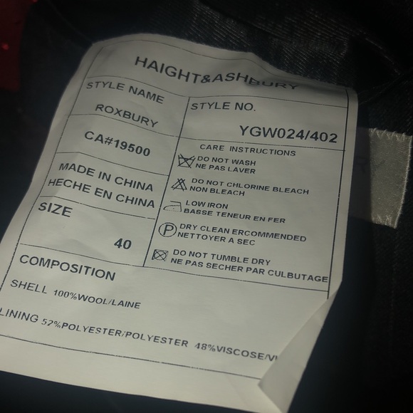 Haight and Ashbury grey striped wool suit.  Jacket size 40 and pants size 30” - Picture 10 of 10